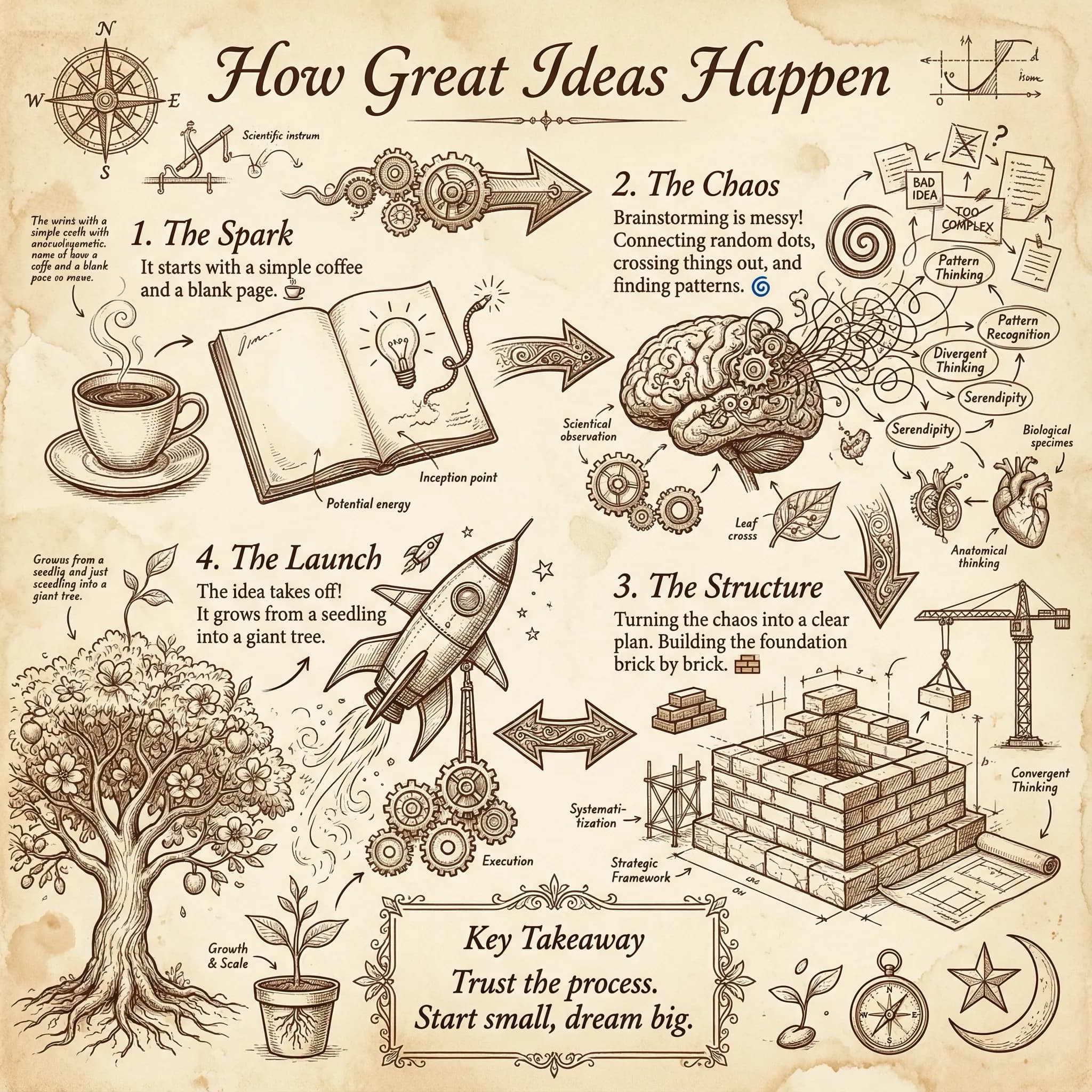 Journal visual note style example generated by VisualNote AI