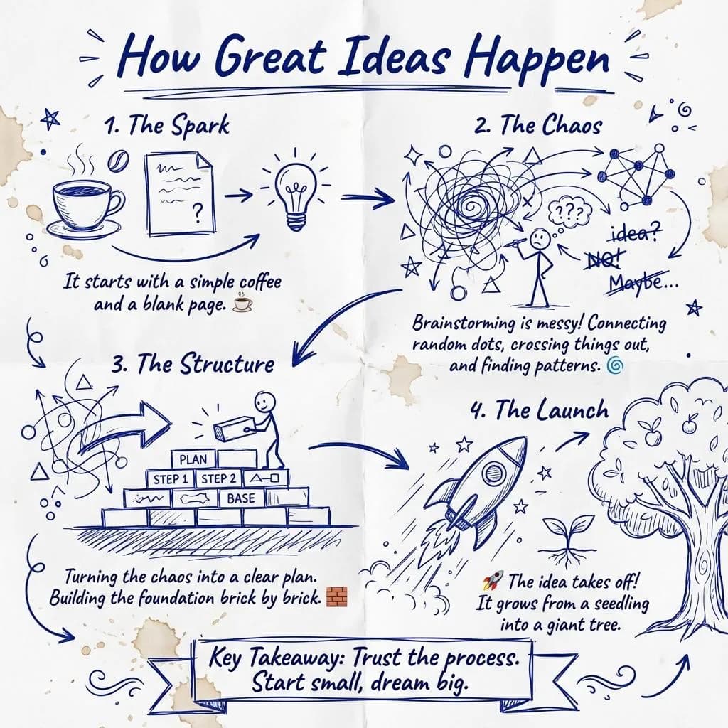 Napkin visual note style example generated by VisualNote AI