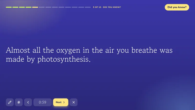 Did you know?: Photosynthesis