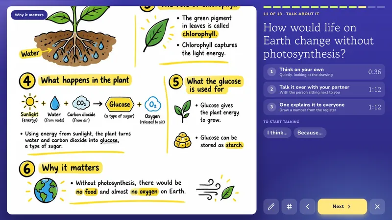 Talk about it: Photosynthesis