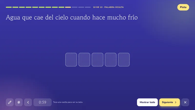 Palabra oculta: El ciclo del agua