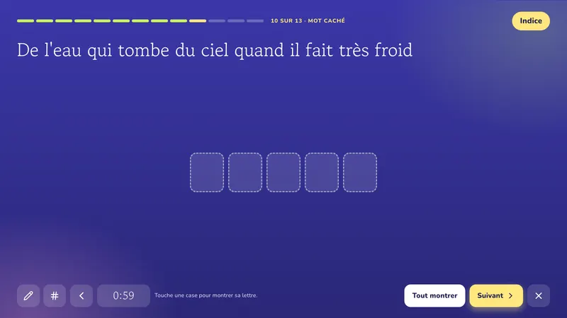 Mot caché: Le cycle de l'eau