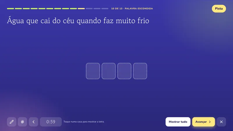 Palavra escondida: O ciclo da água