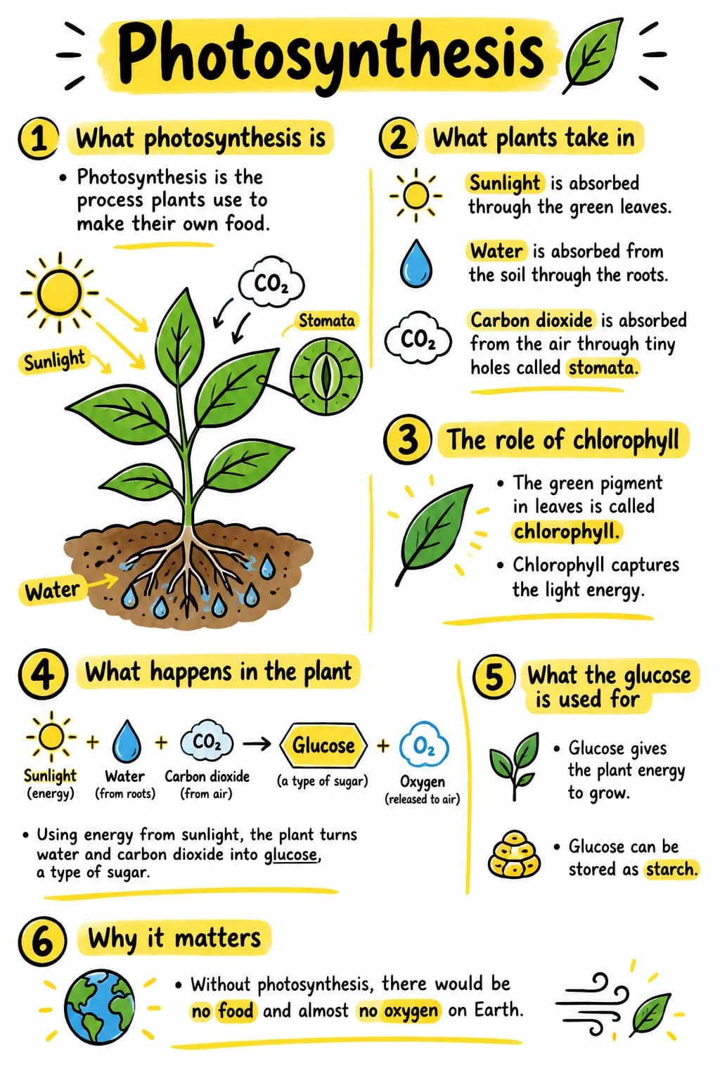 The note the activities come from: a VisualNote sheet on photosynthesis