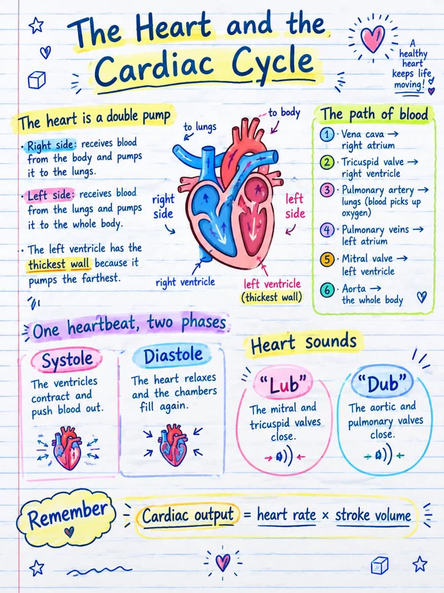 Un visual in stile Teen Diary sul cuore e il ciclo cardiaco