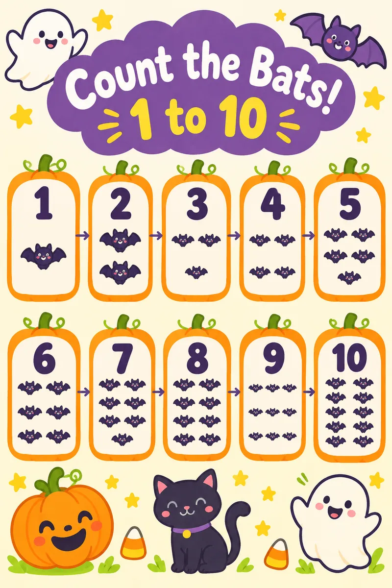 Count the Bats! 1 to 10