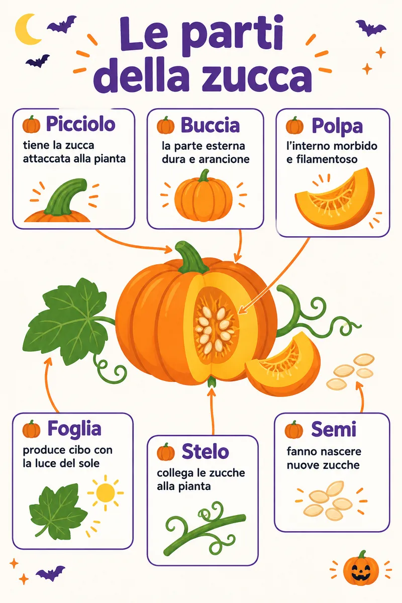 Le parti della zucca